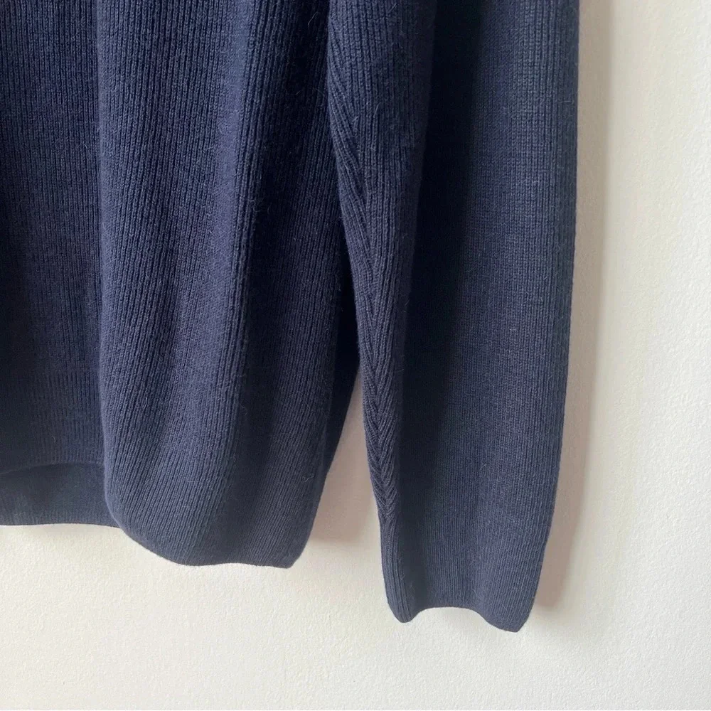 NWT Bobby Jones Mock Sweater Baby Alpaca Pima Cotton Navy Kenwood Country Club
